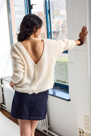 Alice Reversible Knit Ivory