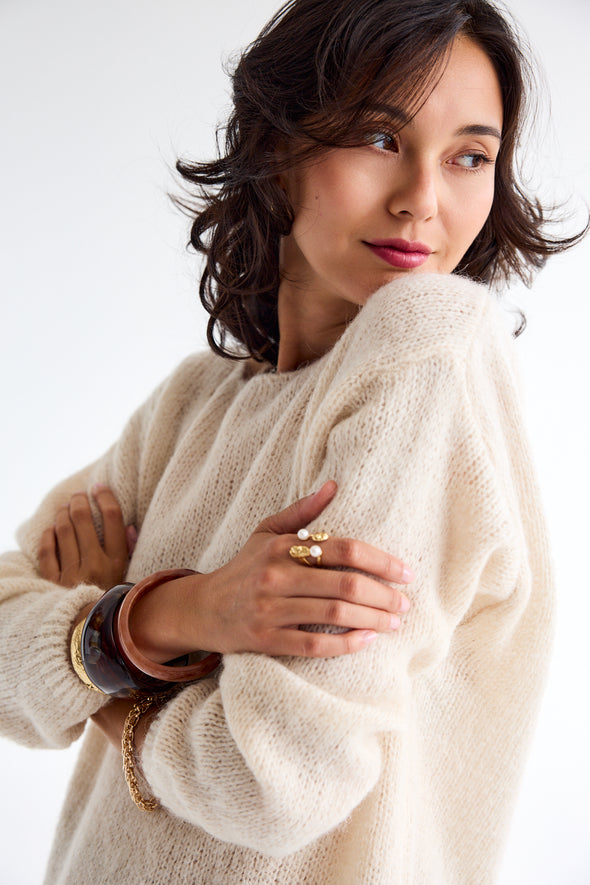 Alice Reversible Knit Ivory
