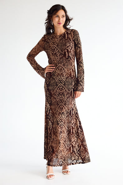 Rousari LS Maxi Dress Chicory Coffee