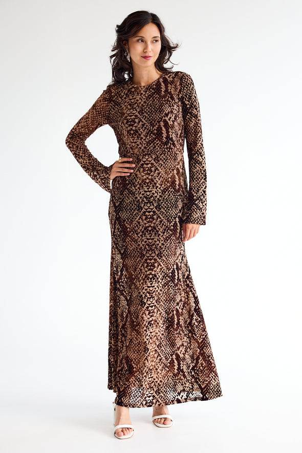 Rousari LS Maxi Dress Chicory Coffee