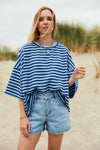 Max Oversized T-Shirt Navy Stripes