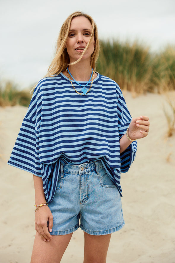 Max Oversized T-Shirt Navy Stripes