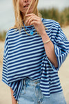 Max Oversized T-Shirt Navy Stripes