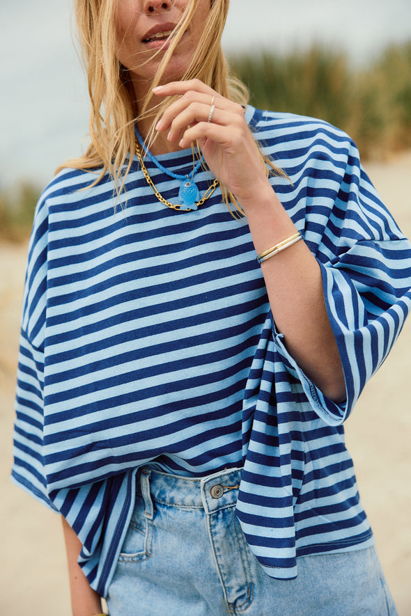 Max Oversized T-Shirt Navy Stripes