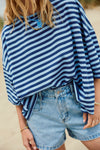 Max Oversized T-Shirt Navy Stripes