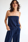 Leonore Tube Top Dark Sapphire
