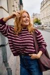 Manon Cardigan Rose/Bordeaux