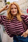 Manon Cardigan Rose/Bordeaux