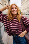 Manon Cardigan Rose/Bordeaux