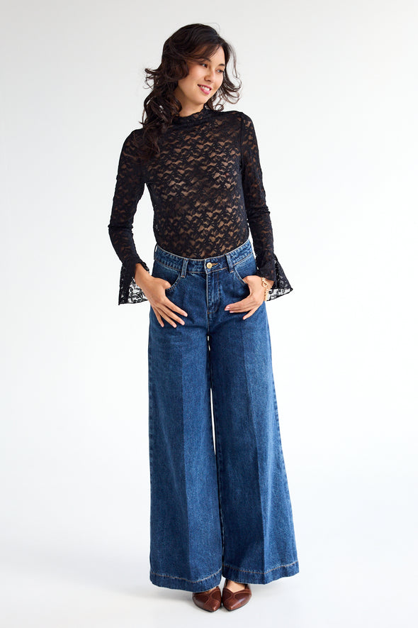 Alwane Lace Top Black