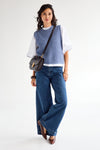 Lois Knit Top Denim Blue