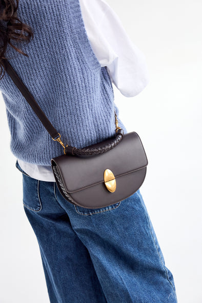 Round Tesoro Leather Bag