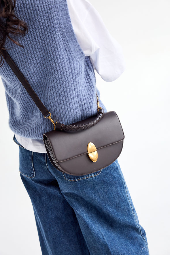 Round Tesoro Leather Bag