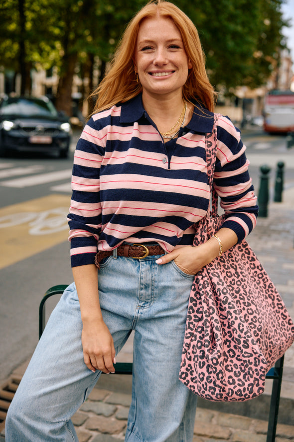 Jef Polo Navy/Pink
