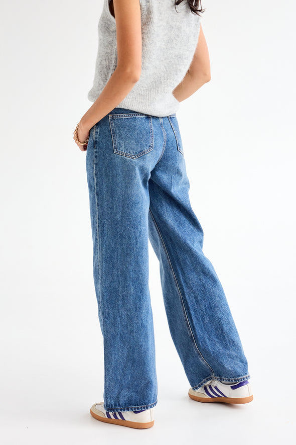 Celestin Denim Mid Wide Dark Blue