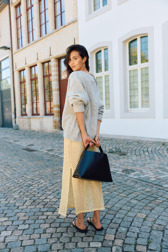 Vitow Knit Light Grey Melange