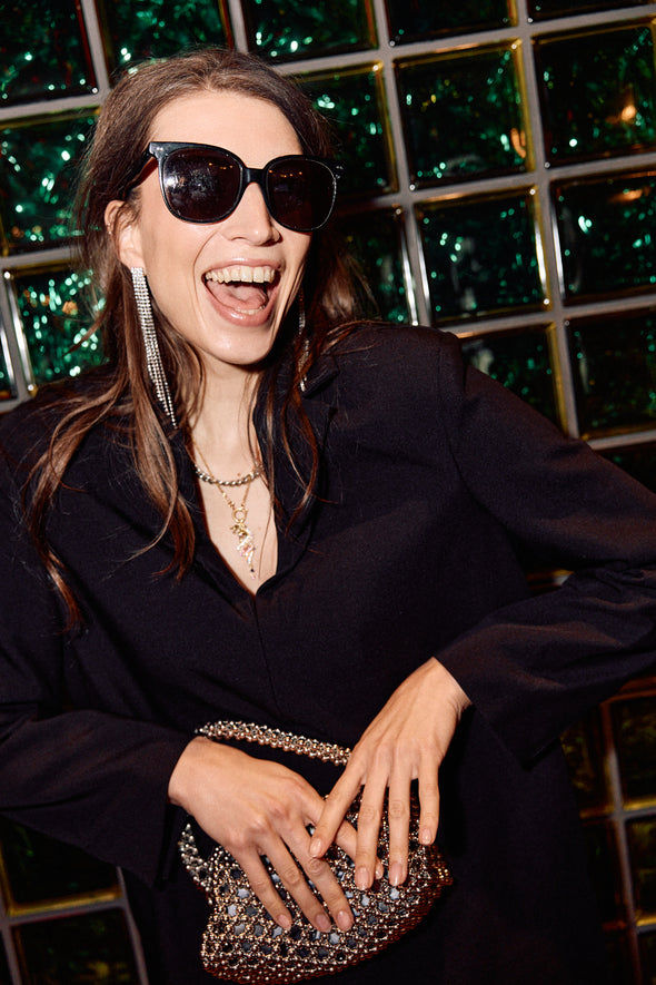 Sylvie Short Dress Black