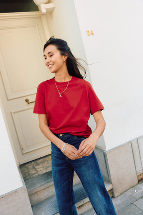 Essential SS Boxy Tee Equestrian Red