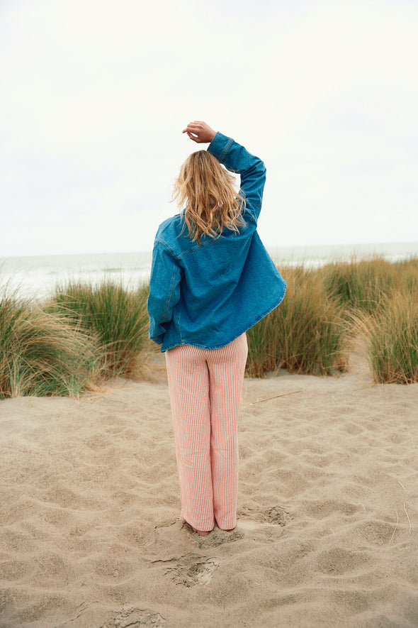 Raja Trousers Tangerine Stripes