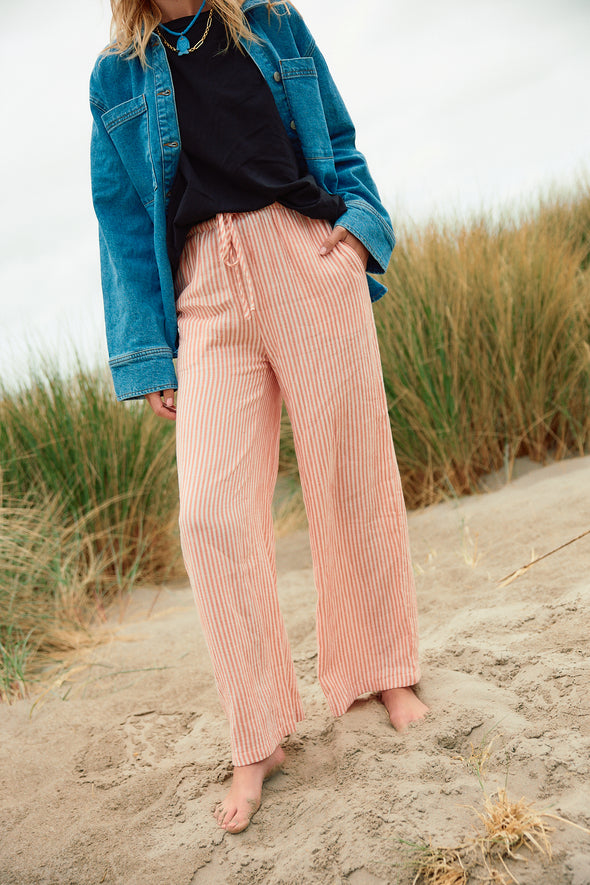 Raja Trousers Tangerine Stripes