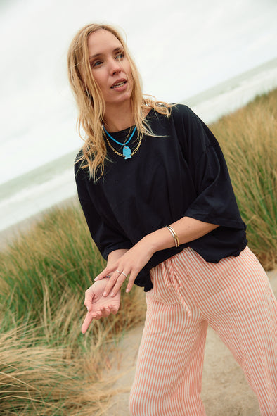 Raja Trousers Tangerine Stripes