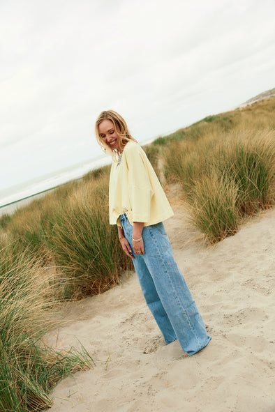 Hannah Sweat Top Butter Yellow