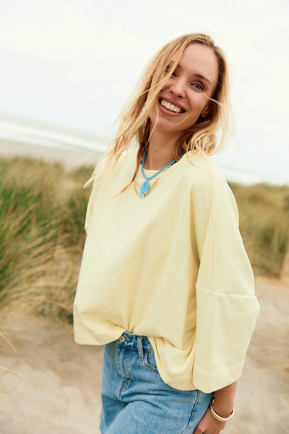 Hannah Sweat Top Butter Yellow