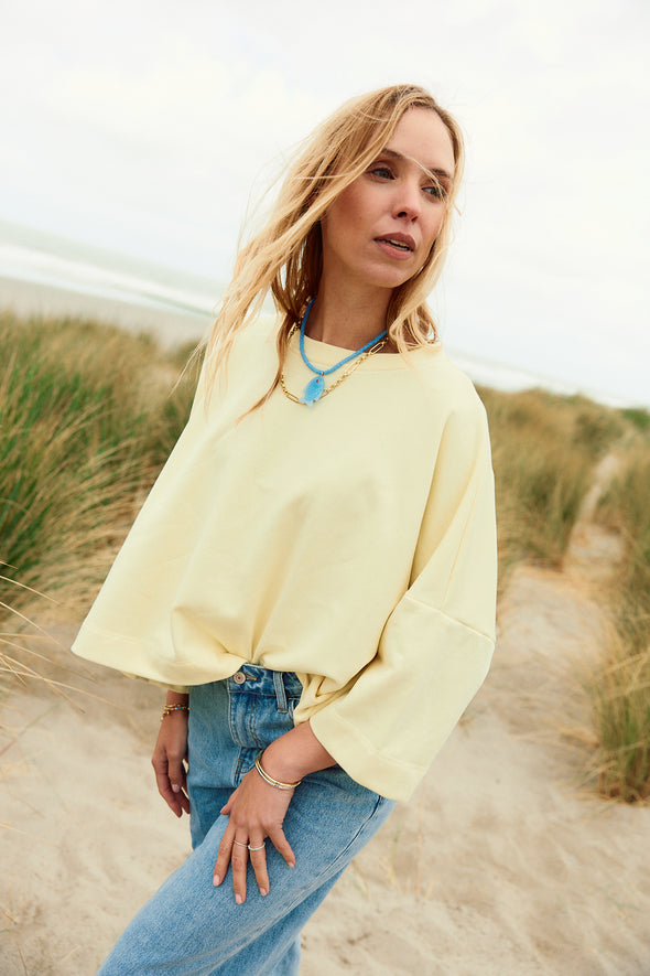 Hannah Sweat Top Butter Yellow