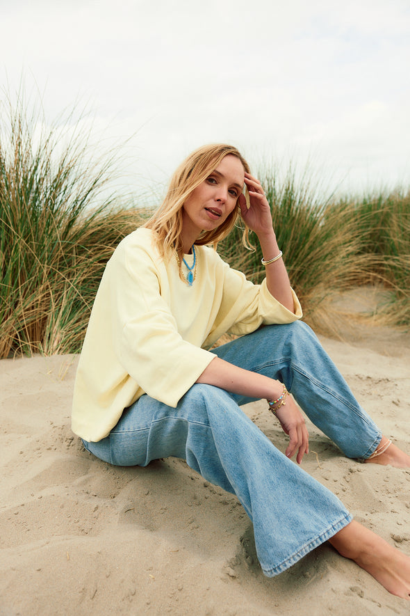 Hannah Sweat Top Butter Yellow