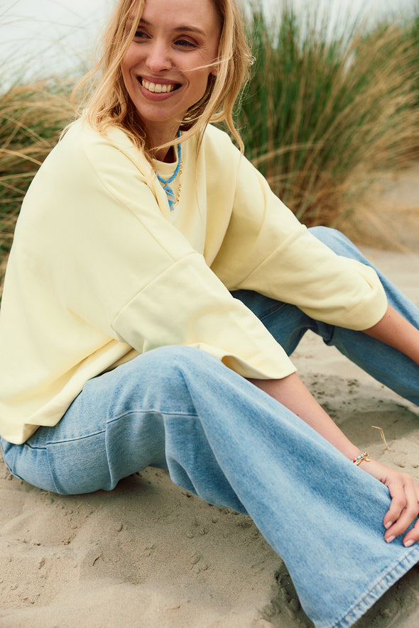 Hannah Sweat Top Butter Yellow