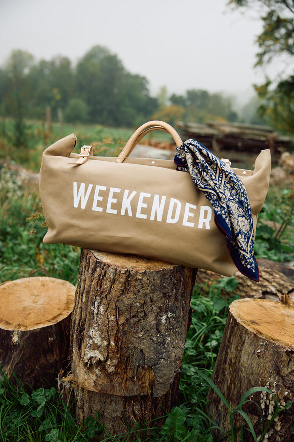 Weekender Canvas Utility Bag Khaki