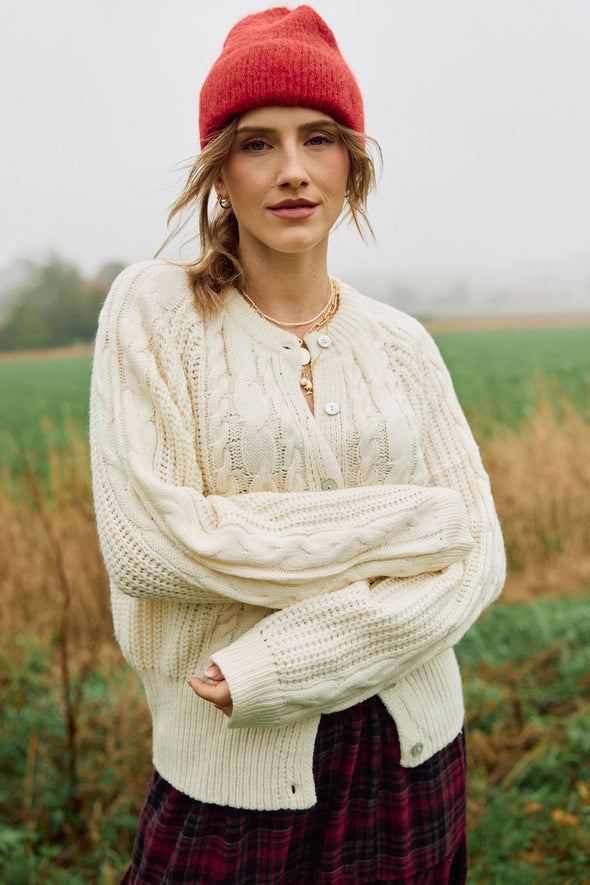 Lola Cardigan Ecru