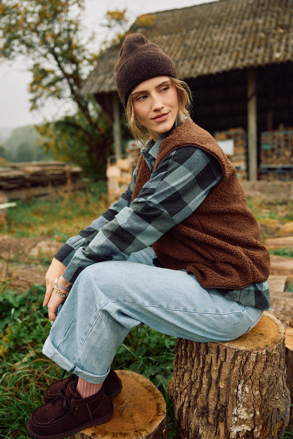 Deliwool Shirt Smocky Blue