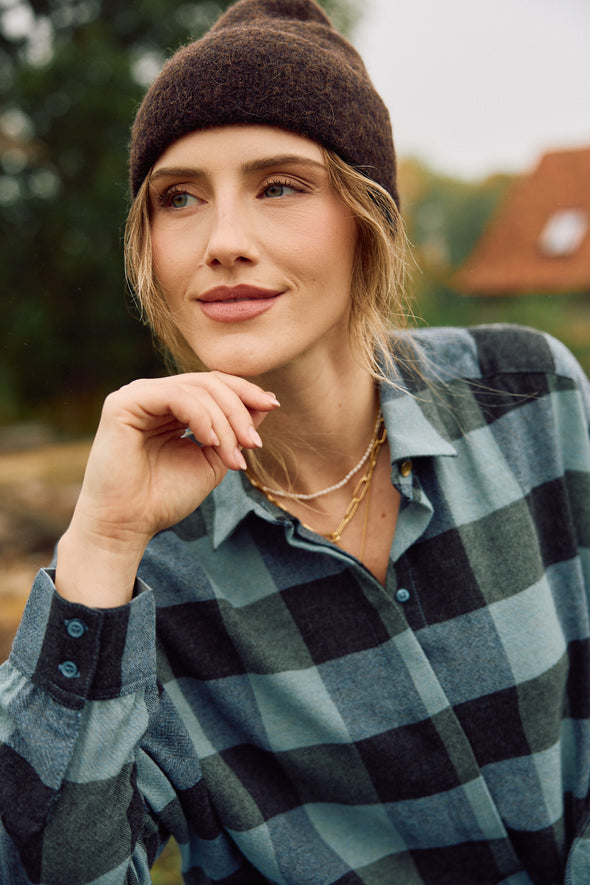 Deliwool Shirt Smocky Blue