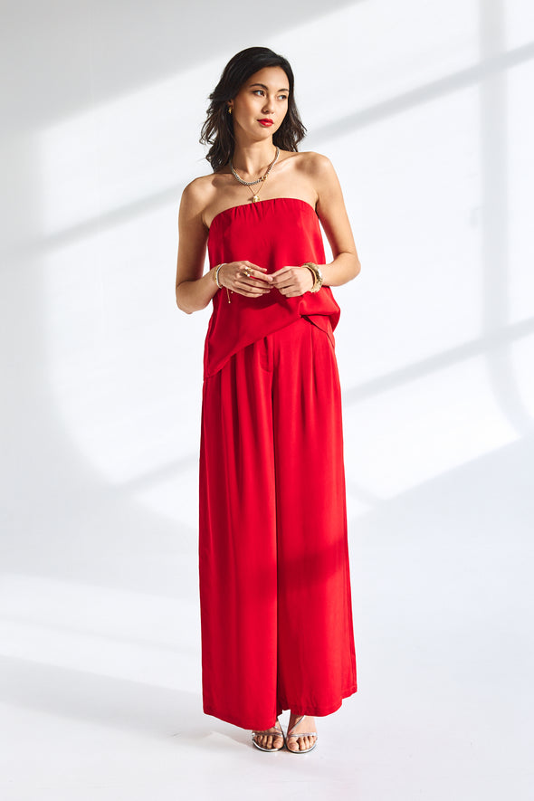 Leonore Wide Trousers Red