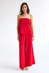 Leonore Wide Trousers Red