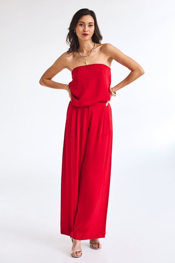 Leonore Wide Trousers Red