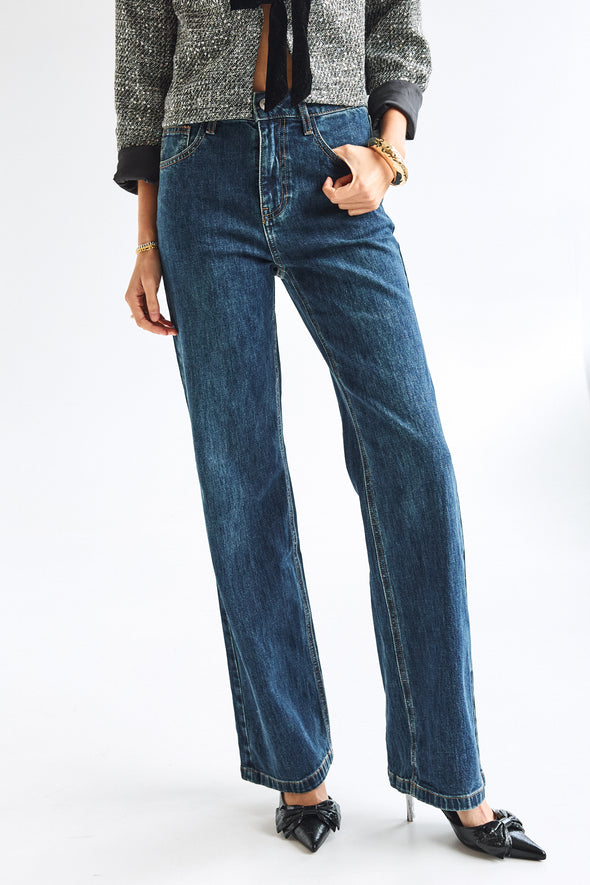 Capucine Wide Denim Dark Blue