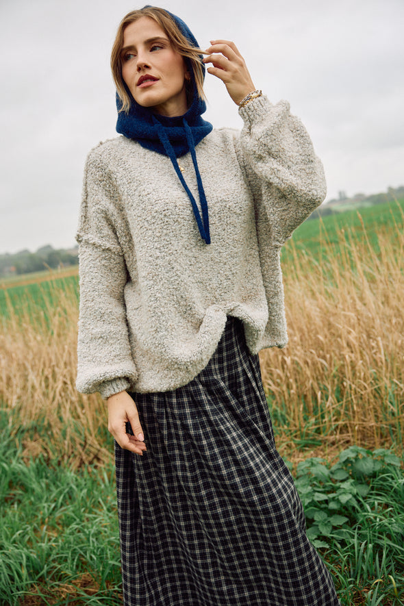 Noah Teddy Knit Light Grey