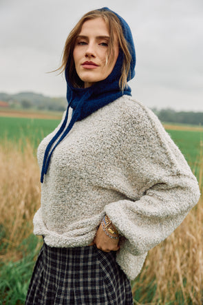 Noah Teddy Knit Light Grey