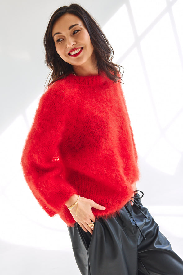 Vic Mohair Knit Red