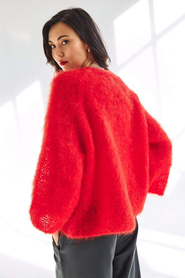 Vic Mohair Knit Red