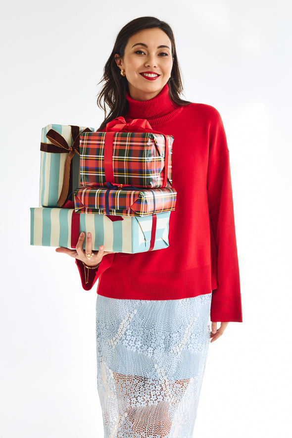 Kamma Rollneck Knit Equestrian Red