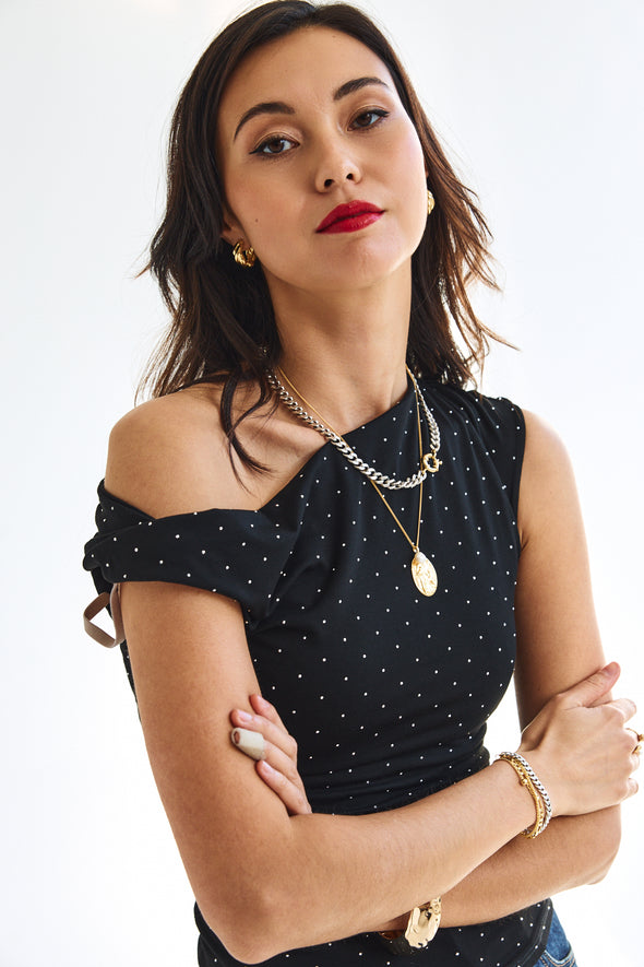 Jazz Strass Top Black