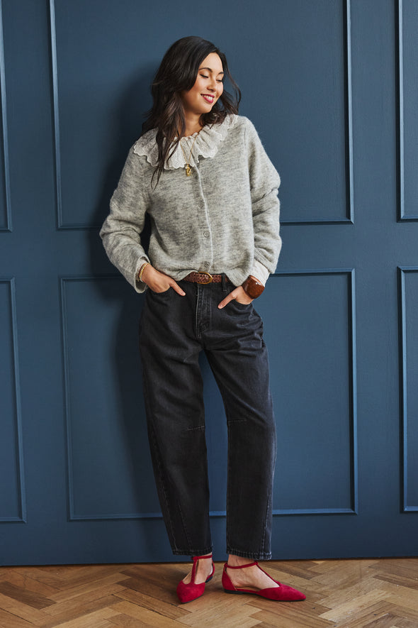 Lulu New Cardigan Light Grey Melange