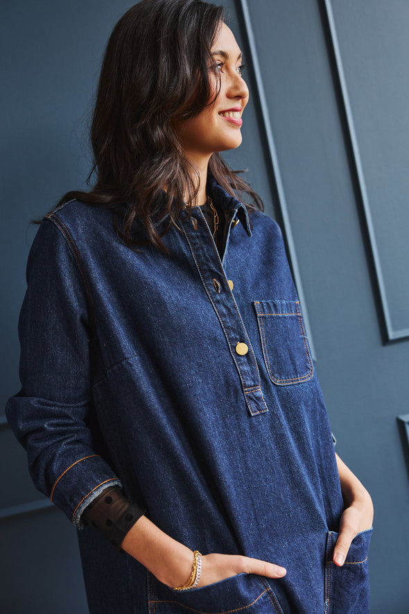 Rebecca Denim Dress Brut