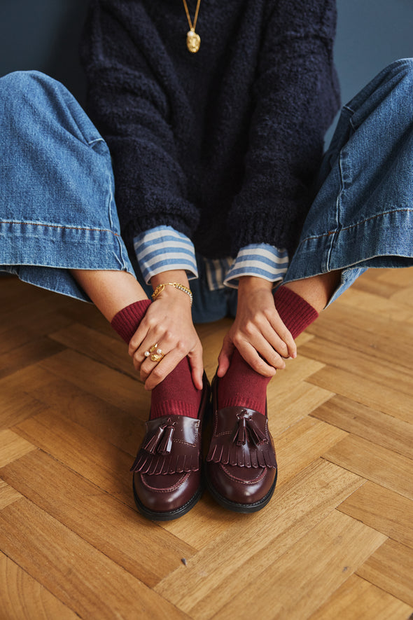 Les Soeurs Socks Burgundy
