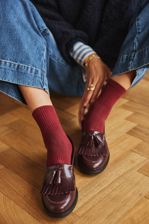 Les Soeurs Socks Burgundy