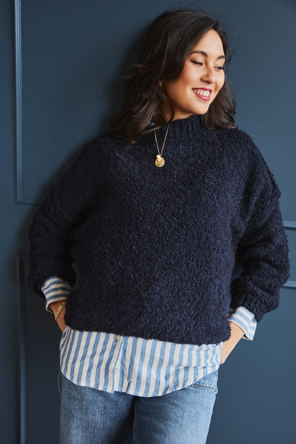 Noah Teddy Knit Navy