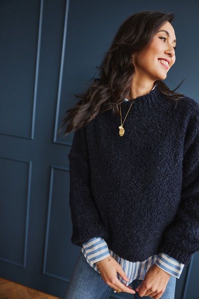 Noah Teddy Knit Navy